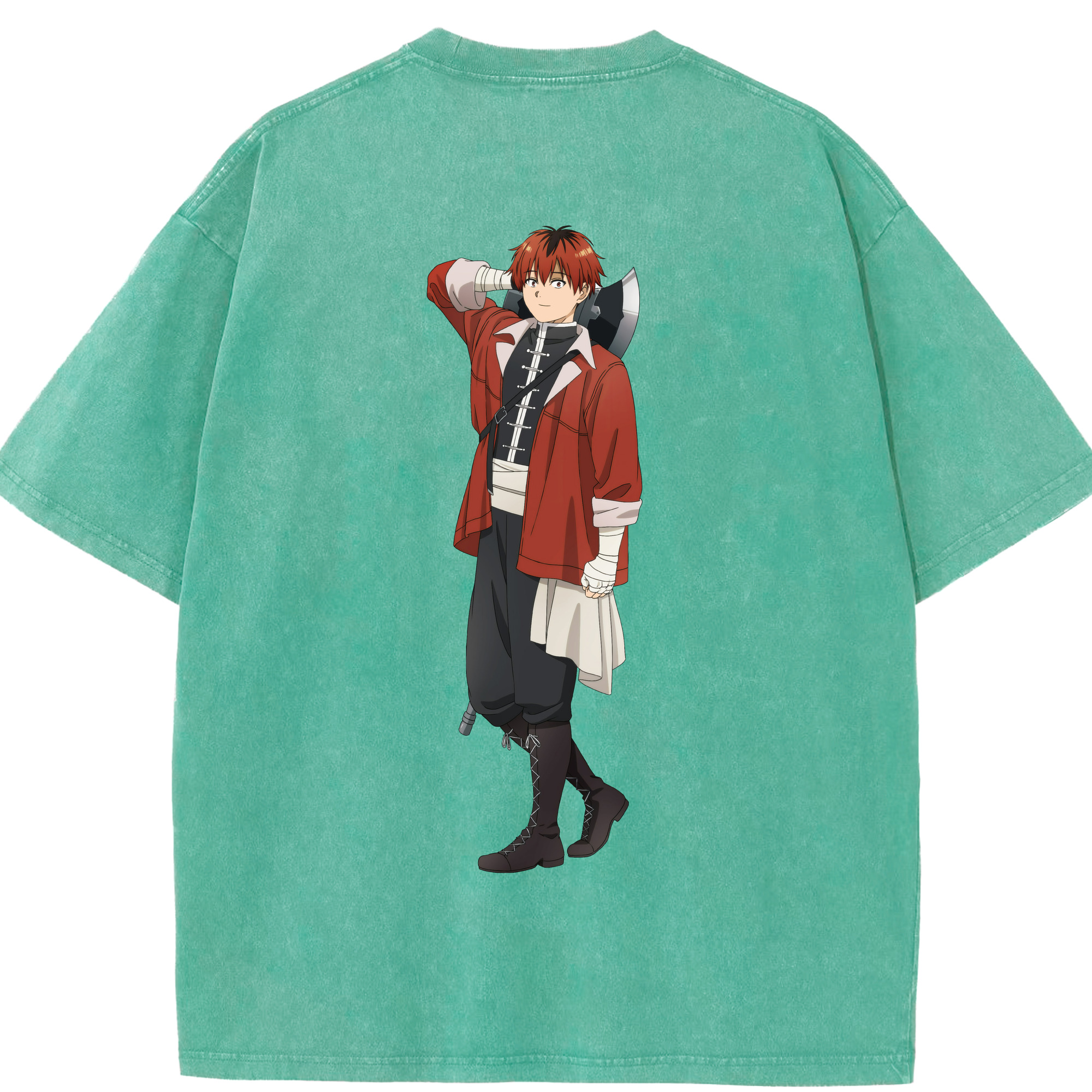 （画像用） 葬送のフリーレン Frieren 綿100% ヴィンテージ風 半袖Tシャツ（背面プリント）
